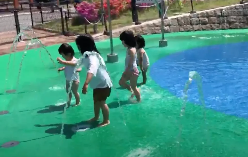 Harvest Hill Playing in the water